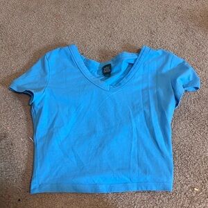 Blue crop top